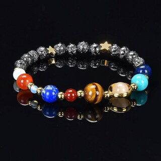 Foto 3 | Foto 3 | Pulsera West Coast Jewelry Solar System Con Cuentas De Piedra De Lava De 6 Mm - Venta Internacional.