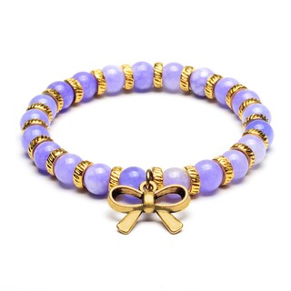Foto 1 | Foto 1 | Brazalete West Coast Jewelry Con Forma De Pajarita Con Piedra Lavanda Y Jade - Venta Internacional.