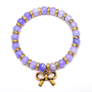 Foto 2 | Foto 2 | Brazalete West Coast Jewelry Con Forma De Pajarita Con Piedra Lavanda Y Jade - Venta Internacional.