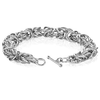 Foto 2 | Foto 2 | Pulsera De Acero Inoxidable Bizantina Para Mujer De West Coast Jewelry - Venta Internacional.