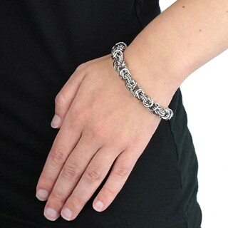 Foto 3 | Foto 3 | Pulsera De Acero Inoxidable Bizantina Para Mujer De West Coast Jewelry - Venta Internacional.