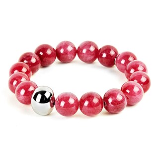 Foto 1 | Foto 1 | Pulsera West Coast Jewelry Elya, Color Cereza, Jade Y Acero - Venta Internacional.