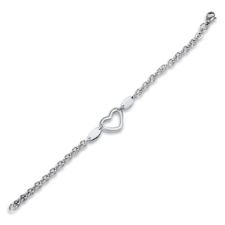 Foto 5 | Foto 5 | Brazalete West Coast Jewelry En Forma De Corazón De Acero Inoxidable De 19.25 Pulgadas - Venta Internacional.