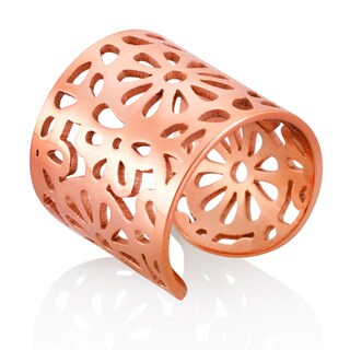 Foto 2 | Foto 2 | Brazalete Con Estampado Floral Elya De West Coast Jewelry, Chapado En Oro Rosa - Venta Internacional.