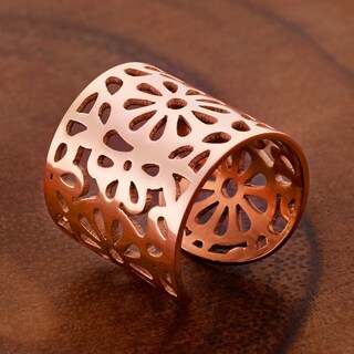 Foto 4 | Foto 4 | Brazalete Con Estampado Floral Elya De West Coast Jewelry, Chapado En Oro Rosa - Venta Internacional.