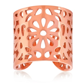 Foto 1 | Foto 1 | Brazalete Con Estampado Floral Elya De West Coast Jewelry, Chapado En Oro Rosa - Venta Internacional.
