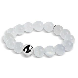 Foto 1 | Foto 1 | Pulsera West Coast Jewelry Elya De Jade Teñido De Blanco Con Cuentas De Acero - Venta Internacional.