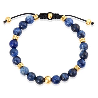Foto 2 | Foto 2 | Pulsera West Coast Jewelry, Piedra Sodalita, Acero Chapado En Oro - Venta Internacional.