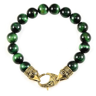 Foto 2 | Foto 2 | Pulsera Crisol Green Tiger Eye Stone, Acero Chapado En Oro - Venta Internacional.