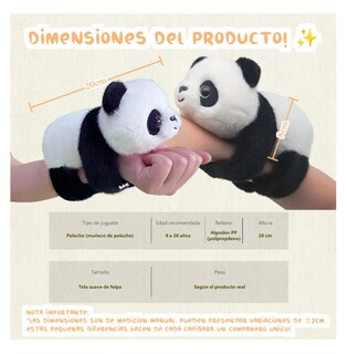 Foto 2 | Foto 2 | 1pcz Pulsera Panda Peluche Belug, Negro Blanco