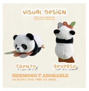 Foto 3 | Foto 3 | 1pcz Pulsera Panda Peluche Belug, Negro Blanco