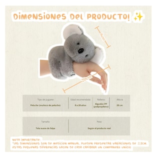 Foto 2 | Foto 2 | 1pcz Pulsera Koala Peluche Belug, Gris