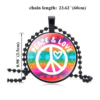 Foto 1 | Foto 1 | Collar Huoguo Peacesign Hip Hop Fashion Para Hombre Y Mujer - Venta Internacional.