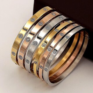 Foto 2 | Foto 2 | Pulseras Huoguo Brazaletes De Acero Inoxidable Con Circonita Cúbica - Venta Internacional.