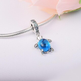 Foto 3 | Foto 3 | Pulsera Huoguo Huoguo De Plata De Ley 925 Con Forma De Tortuga Y Cristal De Murano - Venta Internacional.