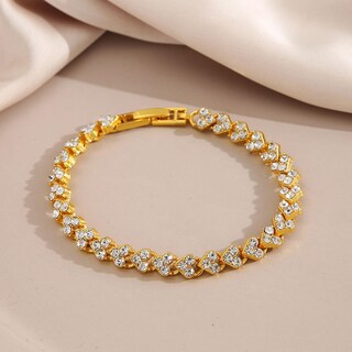 Foto 4 | Foto 4 | Pulsera Huoguo Love Diamond Para Mujer Aleación Regalo Para El Día De La Madre - Venta Internacional.