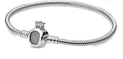 Foto 2 | Foto 2 | Pulsera De Plata De Ley Con Colgante En Forma De Pan De 18 Cm Para Mujer - Venta Internacional.