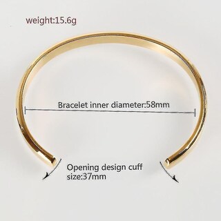 Foto 3 | Foto 3 | Brazalete Dorado De Acero Inoxidable Para Mujer Huoguo - Venta Internacional.