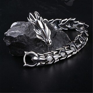 Foto 2 | Foto 2 | Pulsera Dragón De Plata De Ley Para Hombre 22cm - Venta Internacional.