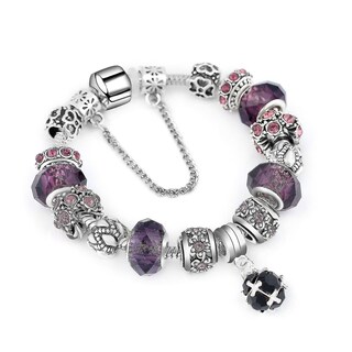 Foto 1 | Foto 1 | Pulsera Huoguo Exquisite Beaded Fashion 17-21 Cm Morado Azul Y Rosa - Venta Internacional.