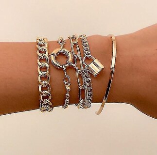 Foto 2 | Foto 2 | Pulsera Huoguo Hip Hop Gruesa Y Gruesa Con Bordillos De Miami Oro Cubano - Venta Internacional.
