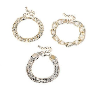 Foto 3 | Foto 3 | Pulsera Huoguo Hip Hop Gruesa Y Gruesa Con Bordillos De Miami Oro Cubano - Venta Internacional.