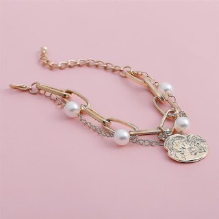 Foto 4 | Foto 4 | Pulseras Huoguo Steampunk Lock Con Cadena Gruesa Plateada Para Mujer - Venta Internacional.