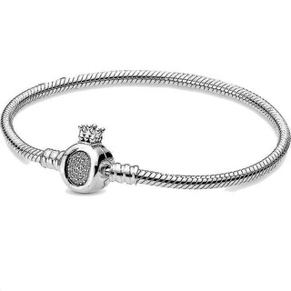 Foto 3 | Foto 3 | Pulsera De Plata De Ley Con Colgante En Forma De Pan De 19 Cm Para Mujer - Venta Internacional.