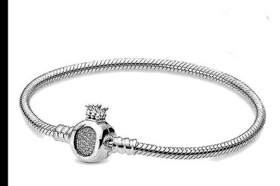 Foto 4 | Foto 4 | Pulsera De Plata De Ley Con Colgante En Forma De Pan De 17 Cm Para Mujer - Venta Internacional.