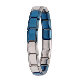 Foto 1 | Foto 1 | Pulsera Huoguo Elastic Charm De Acero Inoxidable Azul-plata-a - Venta Internacional.