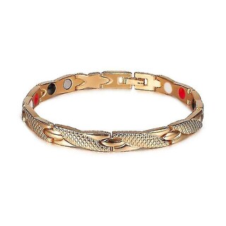 Foto 1 | Foto 1 | Pulsera Huoguo Health Energy De Acero Inoxidable Magnética Dorada - Venta Internacional.