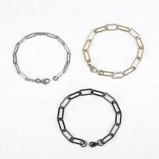 Foto 2 | Foto 2 | Brazalete Huoguo Cadena Tipo Cable Con Eslabones De Acero Inoxidable Oro Rosa - Venta Internacional.