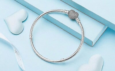 Foto 3 | Foto 3 | Pulsera Huoguo Plata De Ley 925 Cadena Con Forma De Serpiente En Forma De Corazón 20 Cm - Venta Internacional.