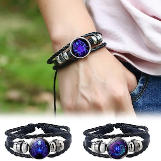 Foto 4 | Foto 4 | Pulsera Huoguo Twelve Constellation De Piel Con Cuerda Unisex - Venta Internacional.