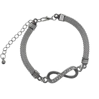 Foto 1 | Foto 1 | Pulsera Huoguo Eternity Sign De Metal Plateado 19+6 Cm - Venta Internacional.