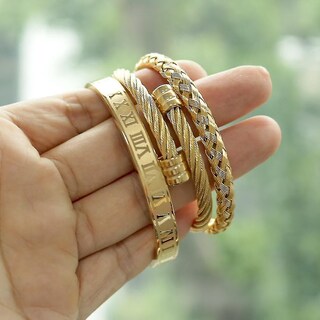 Foto 1 | Foto 1 | Brazalete Huoguo Brazalete De Acero De Titanio Con Números Romanos - Venta Internacional.