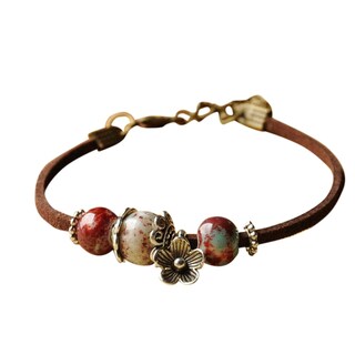 Foto 1 | Foto 1 | Pulsera Huoguo Para Mujer Con Cuentas Multicolores Con Costuras Metálicas - Venta Internacional.