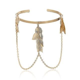 Foto 3 | Foto 3 | Brazalete Huoguo Con Hojas Bohemio Para La Parte Superior Del Brazo Estilo Retro Dorado - Venta Internacional.