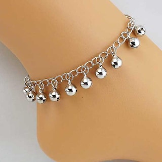 Foto 2 | Foto 2 | Pulsera Tobillera Para Mujeres Y Niñas Con Cascabeles En Aleación De Plata - Venta Internacional.