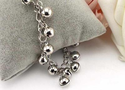 Foto 4 | Foto 4 | Pulsera Tobillera Para Mujeres Y Niñas Con Cascabeles En Aleación De Plata - Venta Internacional.