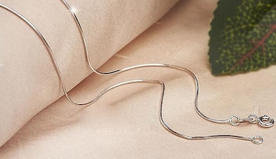 Foto 4 | Foto 4 | Collar Huoguo Cadena Con Forma De Serpiente Chapada En Plata 20 Cm De Largo - Venta Internacional.