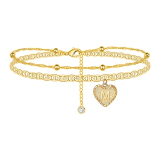 Foto 3 | Foto 3 | Tobillera Huoguo Fashion Para Mujer Con Letras En Forma De Corazón - Venta Internacional.
