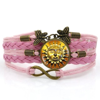 Foto 1 | Foto 1 | Pulsera Huoguo 2021 Para Mujer  Estilo Retro  Sun Moon Time  Tejida A Mano - Venta Internacional.