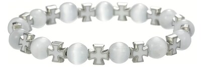 Foto 1 | Foto 1 | Pulsera De Xtellar Con Cruz Geométrica En Jade Blanco