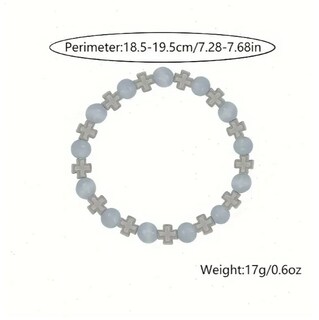 Foto 2 | Foto 2 | Pulsera De Xtellar Con Cruz Geométrica En Jade Blanco