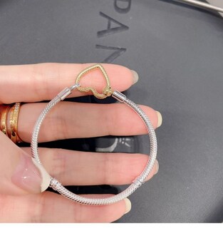 Foto 5 | Foto 5 | Pulsera Pandora Cadena De Serpiente Broche Corazón Esterlina 569539c00 Cadena De Serpiente Icónica Joyería De Ideal