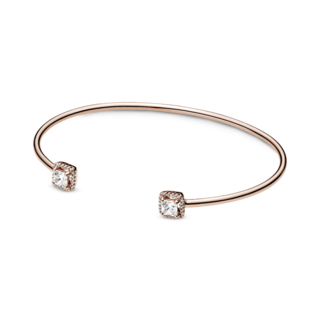 Foto 1 | Foto 1 | Pulsera Pandora Abierto Brillo Cuadrado Recubrimiento En 14k 588508c01 Diseño Abierto Versátil Joyería De Lujo Para Mujer
