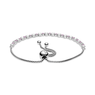 Foto 2 | Foto 2 | Pulsera Pandora Deslizante Brillo Rosa Y Transparente 598517c02 Ajustable Joyería De Lujo Para Mujer Ideal Para Regalo