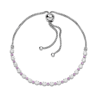 Foto 3 | Foto 3 | Pulsera Pandora Deslizante Brillo Rosa Y Transparente 598517c02 Ajustable Joyería De Lujo Para Mujer Ideal Para Regalo