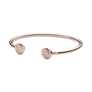 Foto 1 | Foto 1 | Pulsera Pandora Abierto Con Pavé Y Logotipo Recubrimiento 14k 580528cz Diseño Abierto Versátil Joyería De Lujo Para Mujer